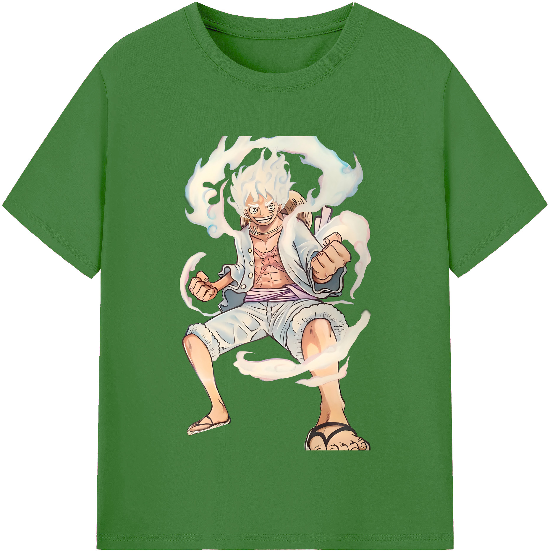 ワンピース モンキー・D・ルフィ ONE PIECE Monkey D. Luffy レディースカジュアルプリントTシャツ（綿100％）